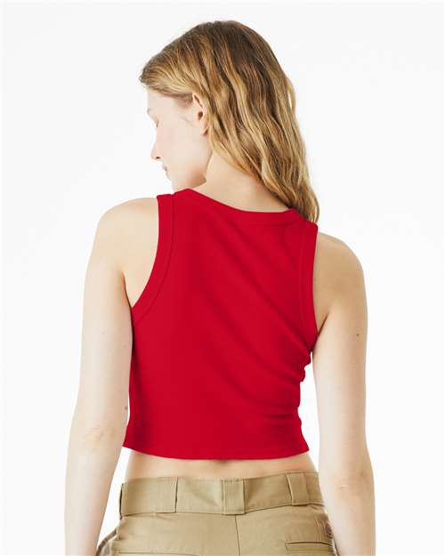 Women's Micro Rib Racer Tank – On Model – Back