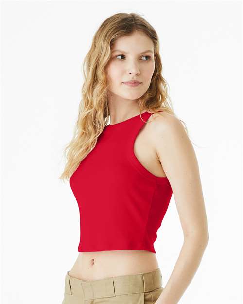 Women's Micro Rib Racer Tank – On Model – Side