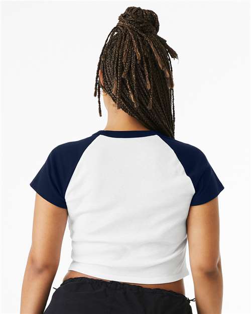 Women's Micro Rib Raglan Baby Tee – On Model – Back