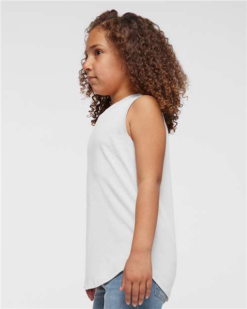 Girls' Relaxed Fine Jersey Tank – On Model – Side