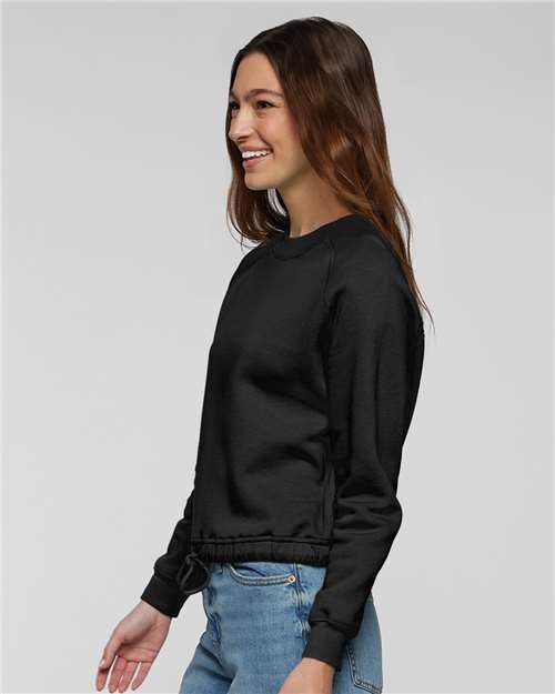 Women's Relaxed Boxy Crewneck Sweatshirt – On Model – Side
