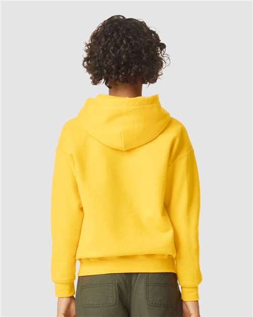 Youth Softstyle® Midweight Hooded Sweatshirt – On Model – Back