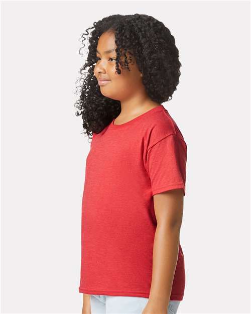 Youth Softstyle® CVC T-Shirt – On Model – Side