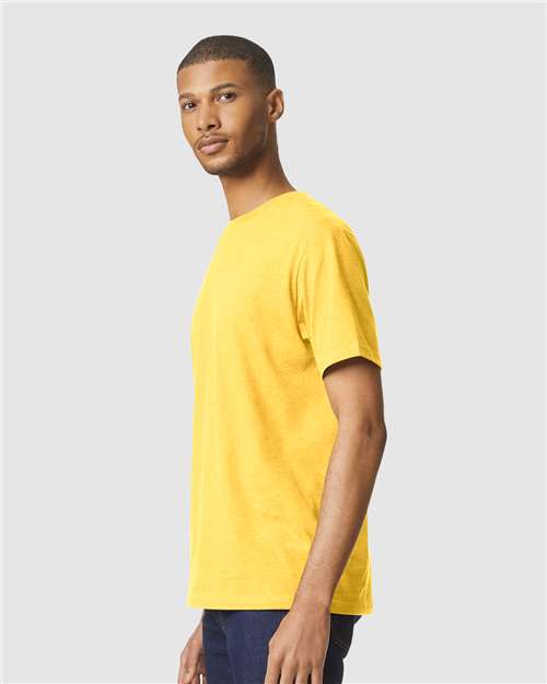 Unisex Softstyle® CVC T-Shirt – On Model – Side