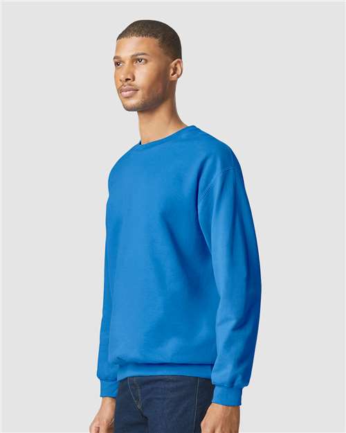 Unisex Softstyle® Midweight Crewneck Sweatshirt – On Model – Side