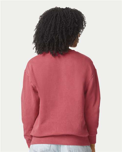 Unisex Garment-Dyed Lightweight Crewneck Sweatshirt – On Model – Back