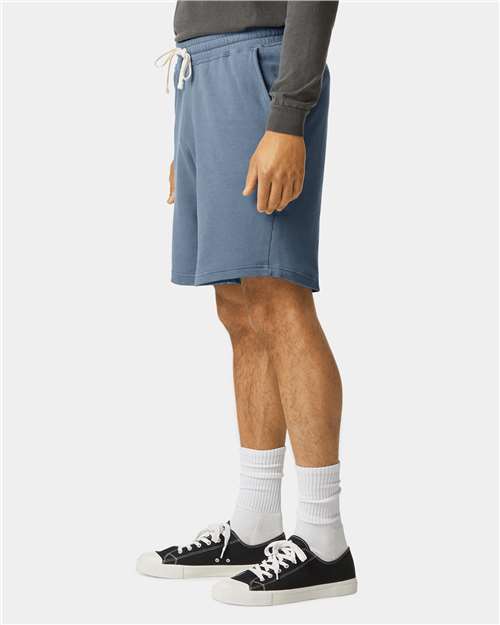Unisex Garment-Dyed Lightweight Sweat Shorts – On Model – Side