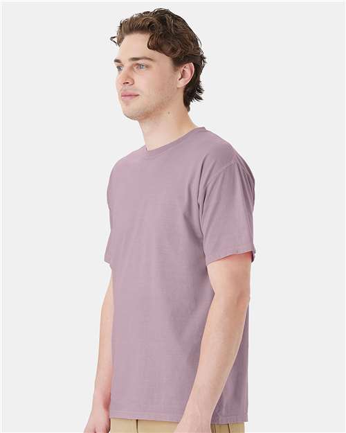 Unisex Botanical Dyed T-Shirt – On Model – Side