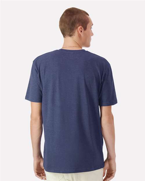 Unisex CVC Henley Tee – On Model – Back