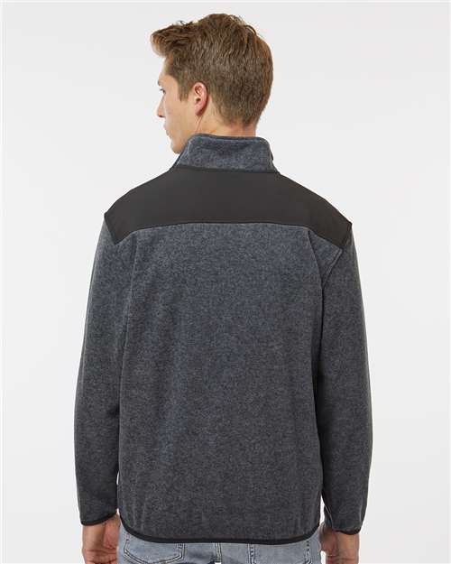 Men's Ranger Melange Fleece Pullover – On Model – Back