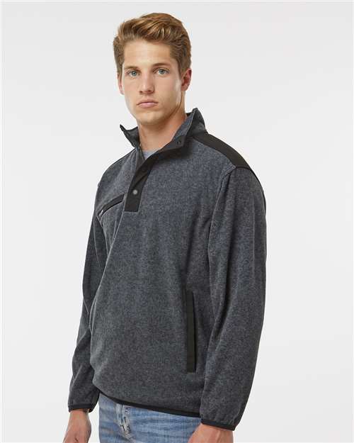Men's Ranger Melange Fleece Pullover – On Model – Side