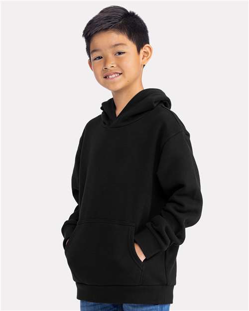 Youth Santa Barbara Fleece Hooded Sweatshirt – On Model – Side