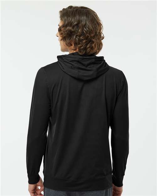 Men's Eco Revive™ Ventura Soft Knit Hooded Sweatshirt – On Model – Back