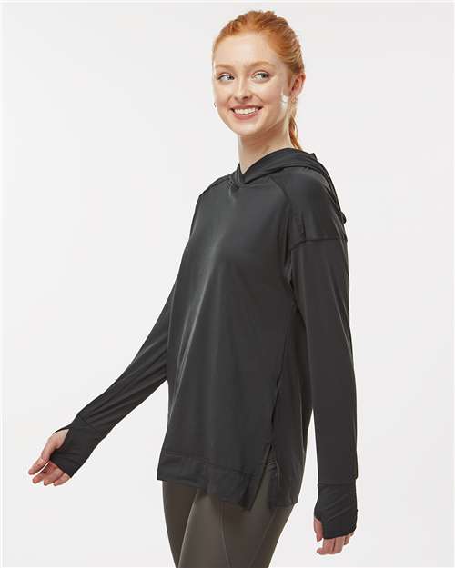 Women's Eco Revive™ Ventura Soft Knit Hooded Sweatshirt – On Model – Side