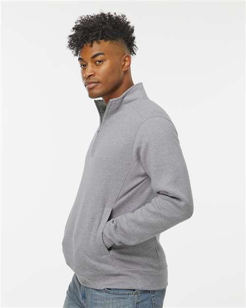 Unisex Heavyweight Fleece Quarter-Zip Sweatshirt – On Model – Side