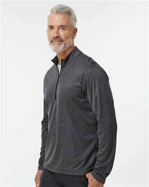 Men's Space Dyed Quarter-Zip Pullover – On Model – Side