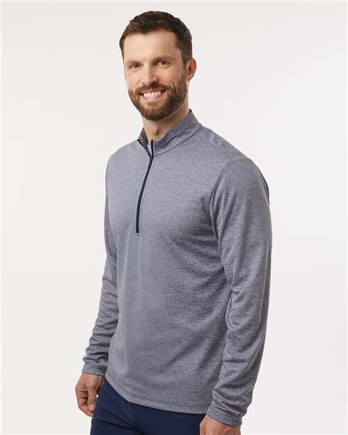 Men's Space Dyed Quarter-Zip Pullover – On Model – Side