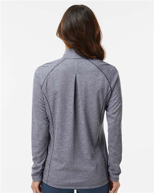 Women's Space Dyed Quarter-Zip Pullover – On Model – Back