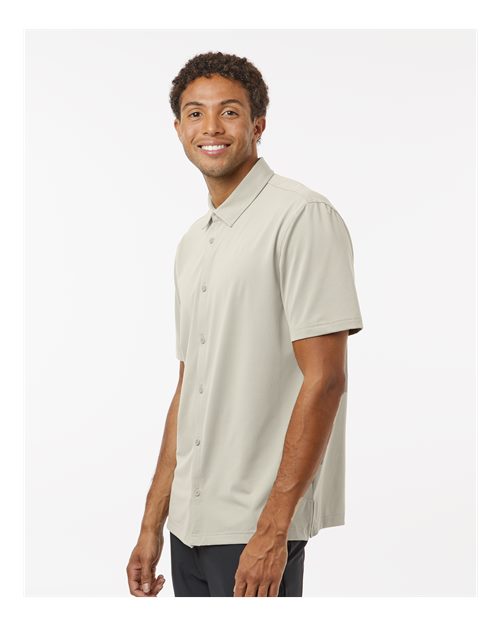 Men's Full Button Down Short Sleeve Shirt – On Model – Side