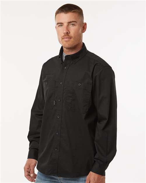 Men's Craftsman Woven Shirt – On Model – Side