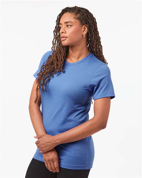 Unisex Combed CVC T-Shirt – On Model – Side