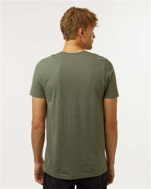 Unisex Combed CVC T-Shirt – On Model – Back