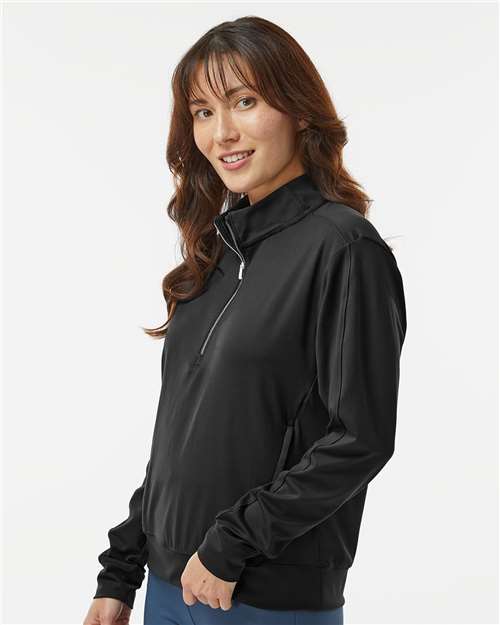 Women's Ultimate365 Quarter-Zip Pullover – On Model – Side
