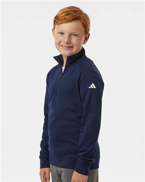 Youth Performance Quarter-Zip Pullover – On Model – Side