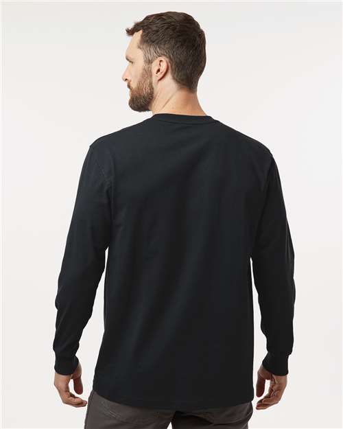 Men's Tall Traditional Heavyweight Long Sleeve T-Shirt – On Model – Back