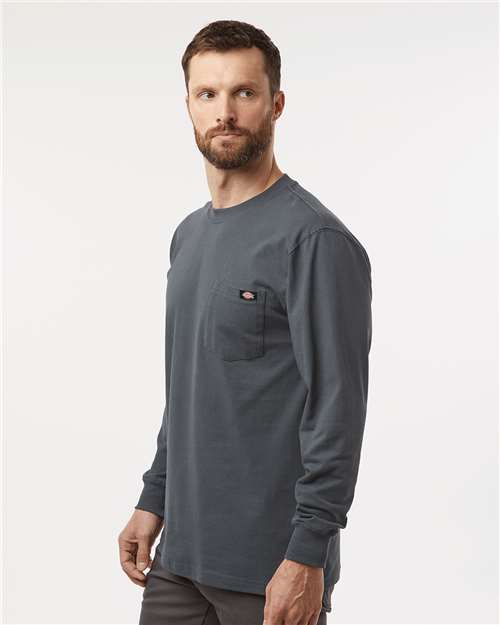 Men's Tall Traditional Heavyweight Long Sleeve T-Shirt – On Model – Side