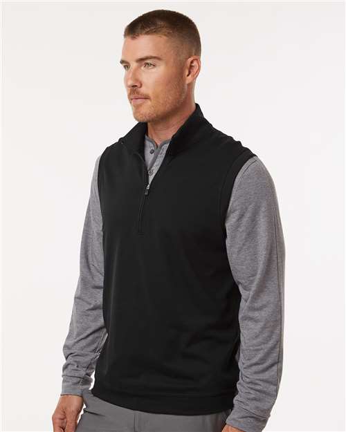 Men's Club Quarter-Zip Vest – On Model – Side