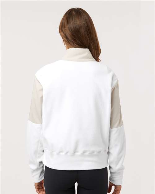 Women's Fleece Quarter-Zip Pullover – On Model – Back