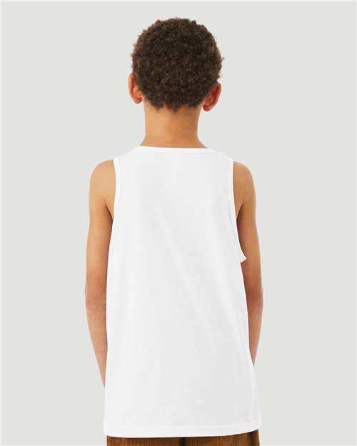 Youth Heather CVC Tank – On Model – Back