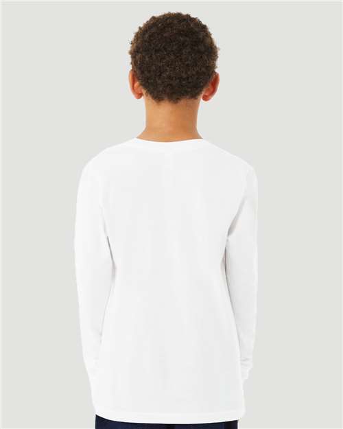 Youth Triblend Long Sleeve Tee – On Model – Back