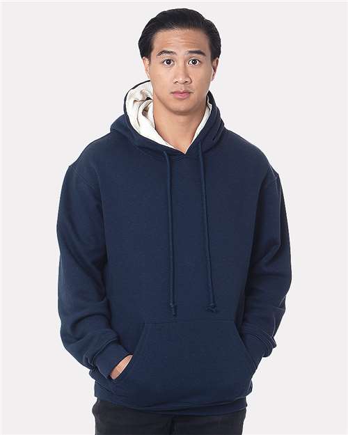Unisex USA-Made Super Heavy Thermal Lined Hooded Sweatshirt – On Model