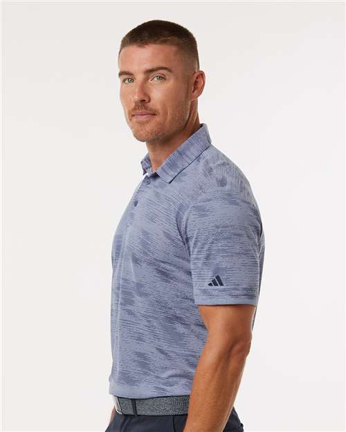 Men's Ultimate365 Textured Stripe Polo – On Model – Side