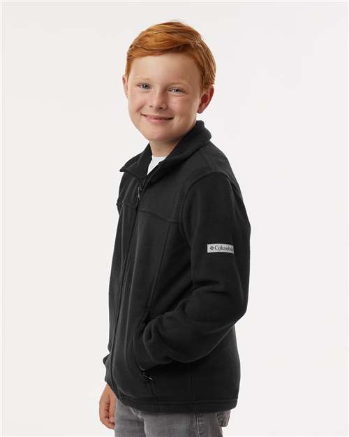 Youth Steens Mountain™ II Fleece Full-Zip Jacket – On Model – Side