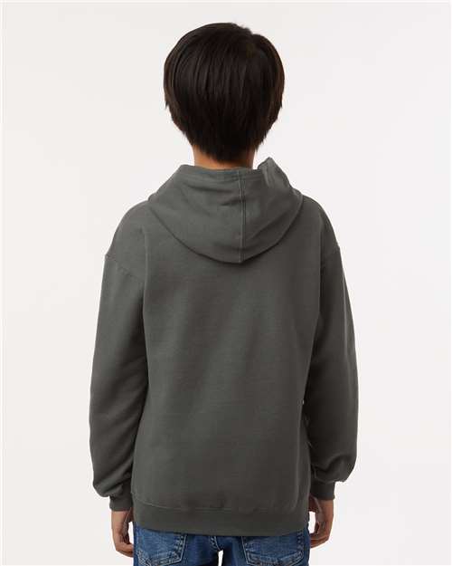 Youth Hooded Sweatshirt – On Model – Back