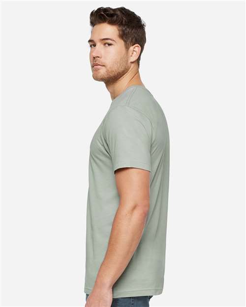Unisex Eco Jersey Tee – On Model – Side