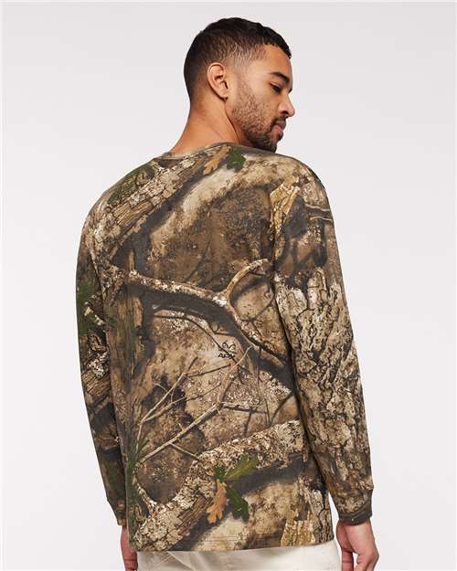 Unisex Realtree® Camo Long Sleeve Tee – On Model – Back