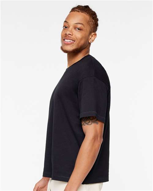 Unisex Boxy Jersey Tee – On Model – Side