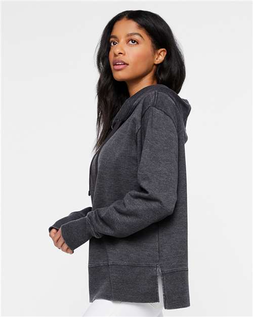 Women's Vintage Wash Hoodie Sweatshirt – On Model – Side