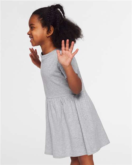 Toddler Fine Jersey Dress – On Model – Side