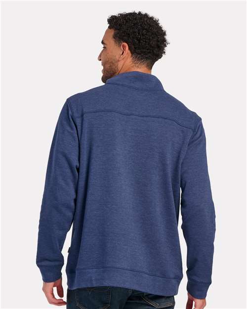Men's French Terry Button Pullover – On Model – Back