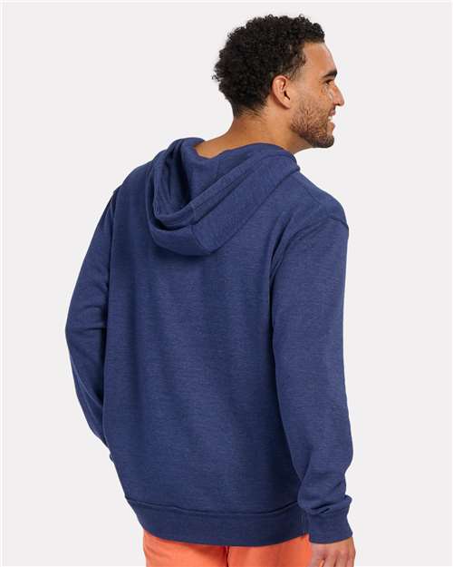 Men's French Terry Hooded Sweatshirt – On Model – Back