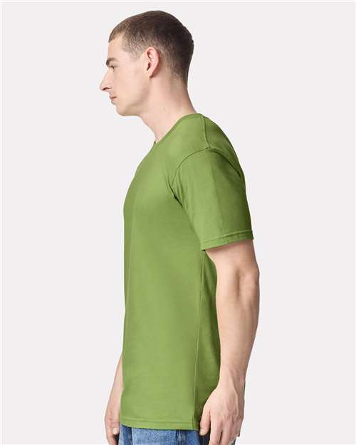 Unisex Fine Jersey Tee – On Model – Side