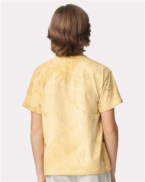 Youth Colorblast™ Heavyweight T-Shirt – On Model – Back