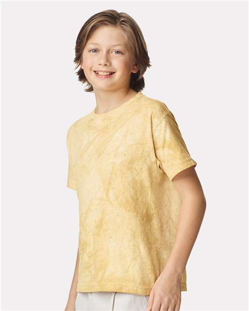 Youth Colorblast™ Heavyweight T-Shirt – On Model – Side