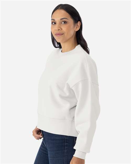 Women's Heavyweight Crewneck Sweatshirt – On Model – Side
