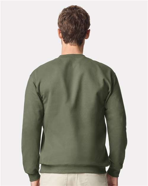 Unisex Softstyle® Midweight Quarter-Zip Sweatshirt – On Model – Back